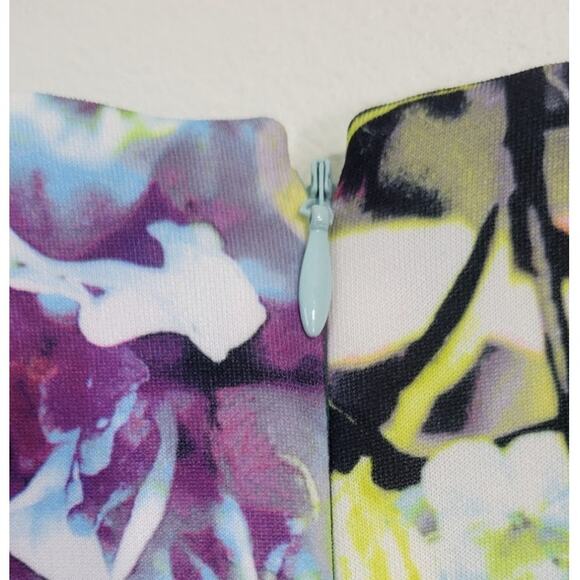 Tahari Arthur S. Levine Dress Womens 16 Colorful Floral Bodycon Sleeveless Dress - Picture 7 of 11